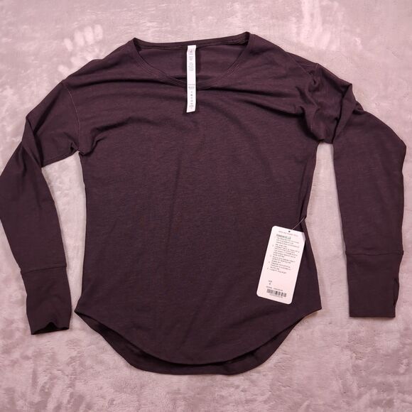 lululemon athletica Tops - Lululemon Weekend Long Sleeve Tee Womens 4 Purple NWT New Summer Lightweight